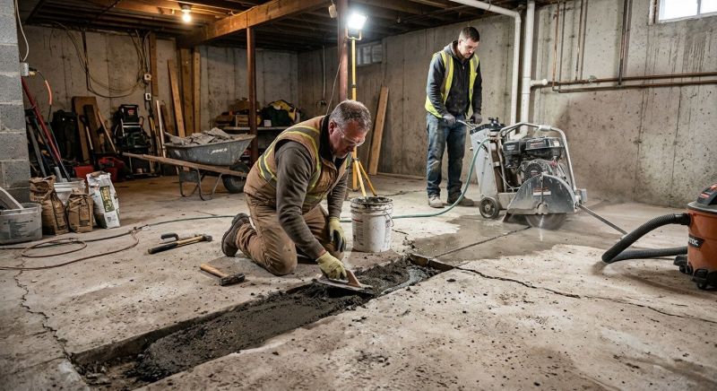 Cracked Basement Floor Repair in Altamonte Springs, FL